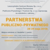 Partnerstwo Publiczno-Prywatne - Szkolenie