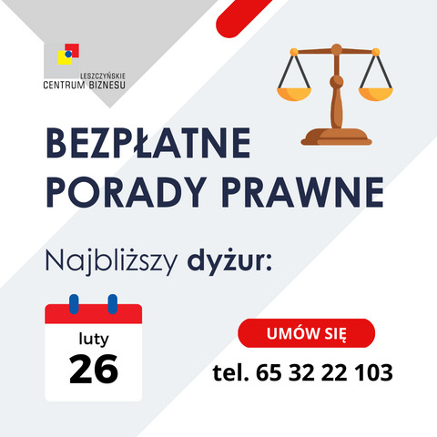 Dyżur radcy prawnego w lutym