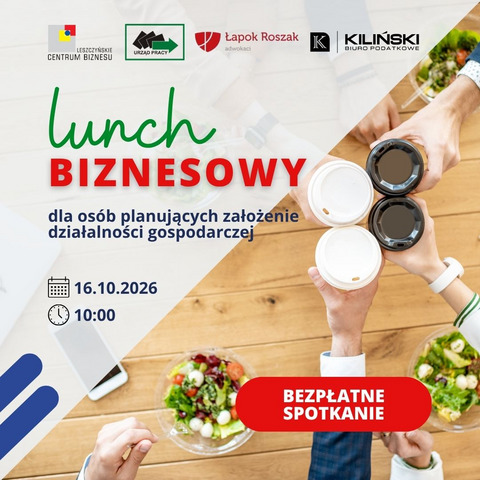 Lunch biznesowy dla osób planujących założenie działalności